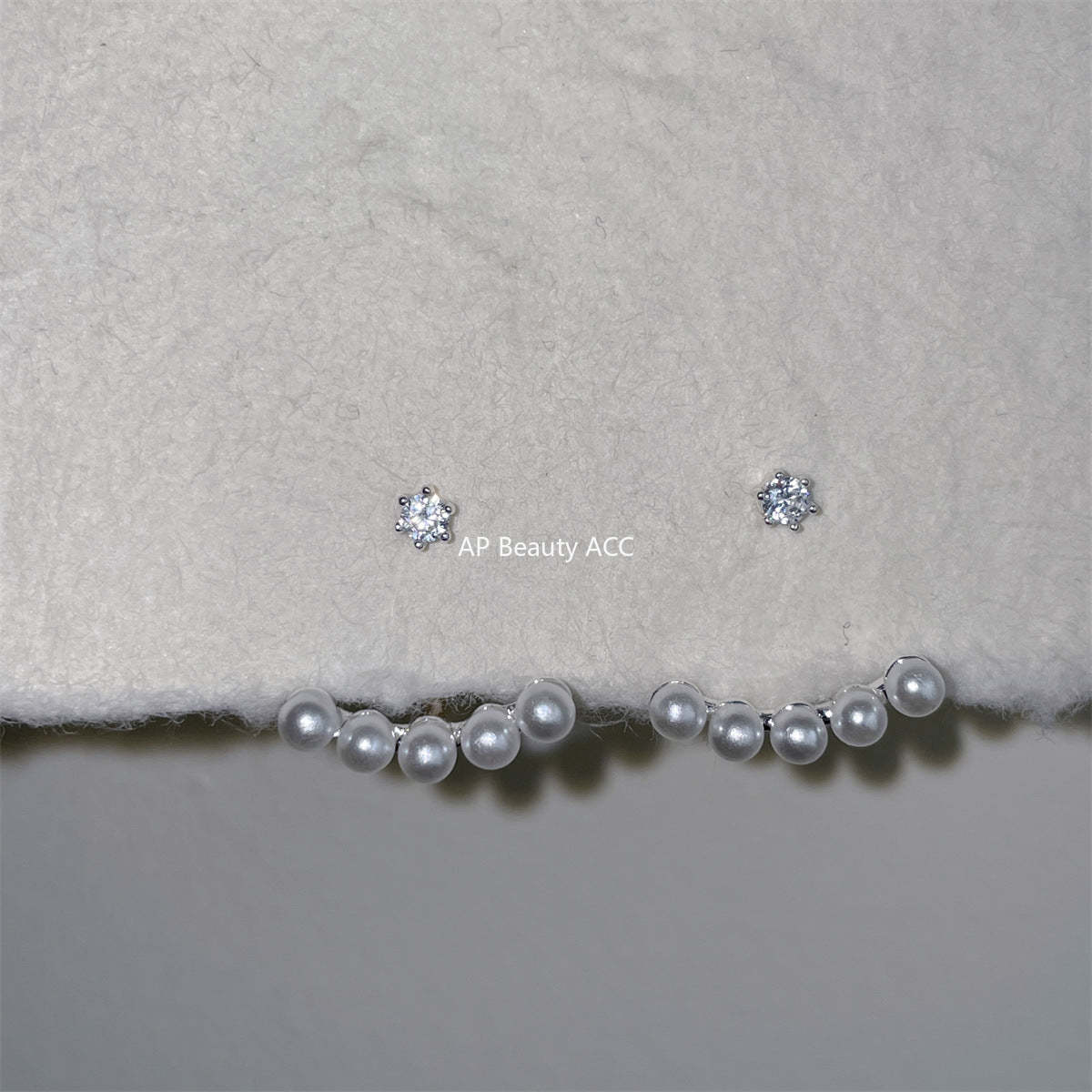 A관 - 925 은침 진주 드롭형 큐빅 귀걸이 [EH-3553] 25.05-4