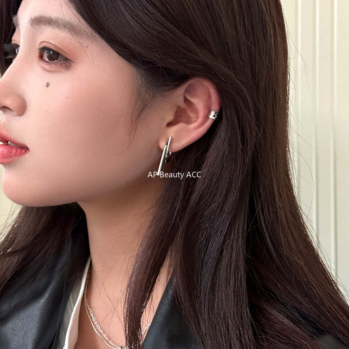 A관 - 925 은침 기하학 라인 귀걸이 [EH-1264] 25.02-3