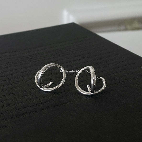 A관 - 기하학 크로스 라인 비정형 귀걸이 [EH-4410] 25.12-1