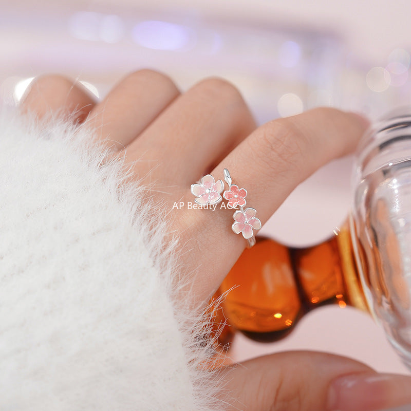 B관 - 999 실버 플라워 디자인 오픈형 반지 [YC3658R_1 YC4535R_1] 25.11-2