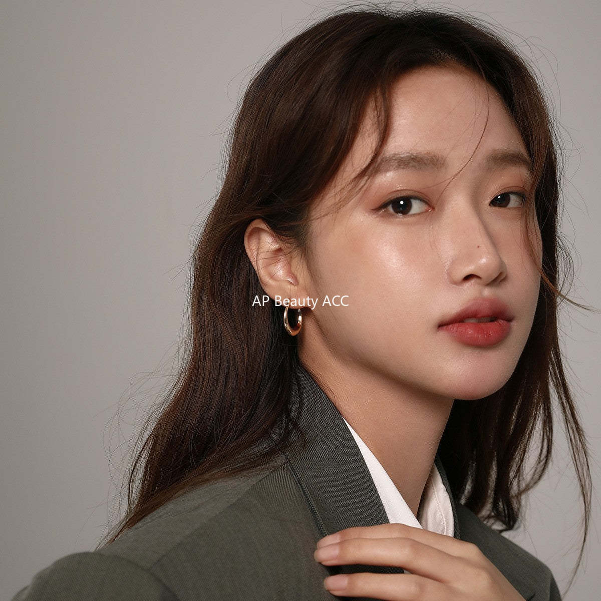 A관 - 주름 모양 925 은침 후프 귀걸이 [EH-2071.EBSJ] 25.12-3