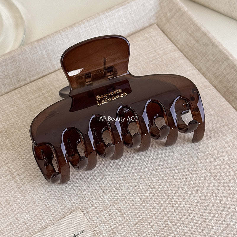 E관 - 골드 레터링 투명 사각형 집게핀 [27491] 25.09-4