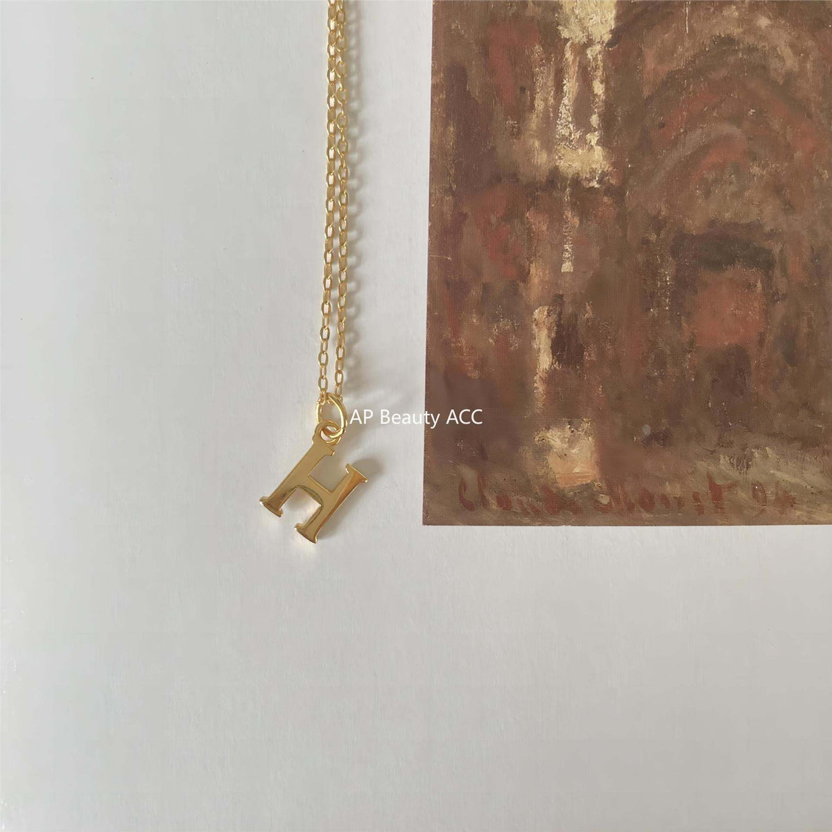 F관 - 925 실버 이니셜 H 펜던트 목걸이 [B1194] 25.12-2