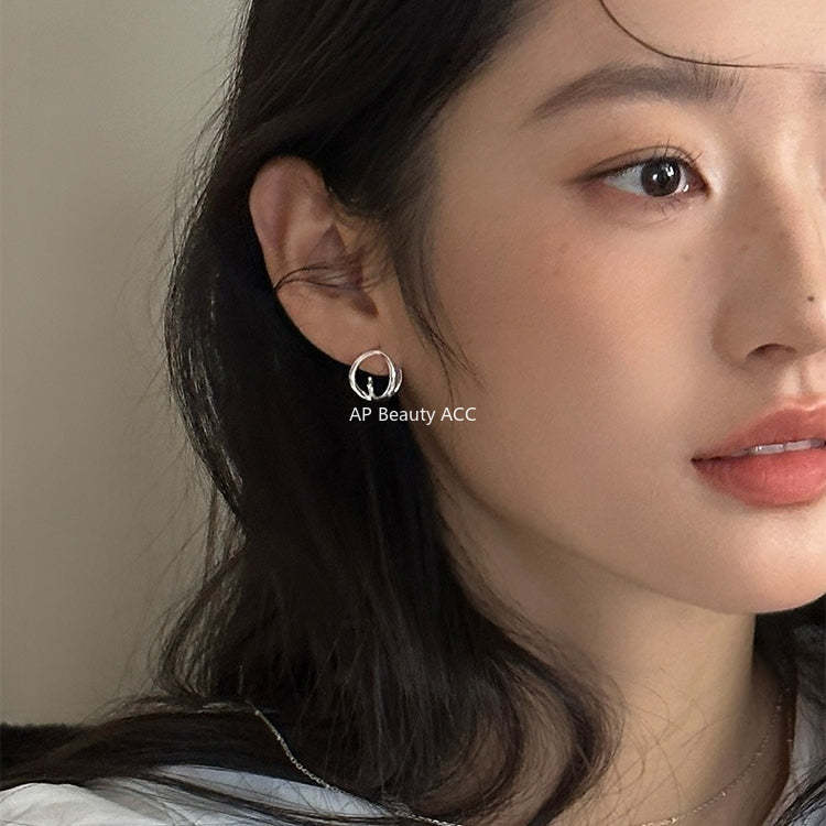 A관 - 기하학 크로스 라인 비정형 귀걸이 [EH-4410] 25.12-1