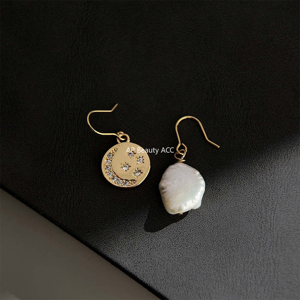 C관 - 업그레이드 18K 도금 바르토크 디자인 담수 진주 귀걸이 [3789] 24.05-1