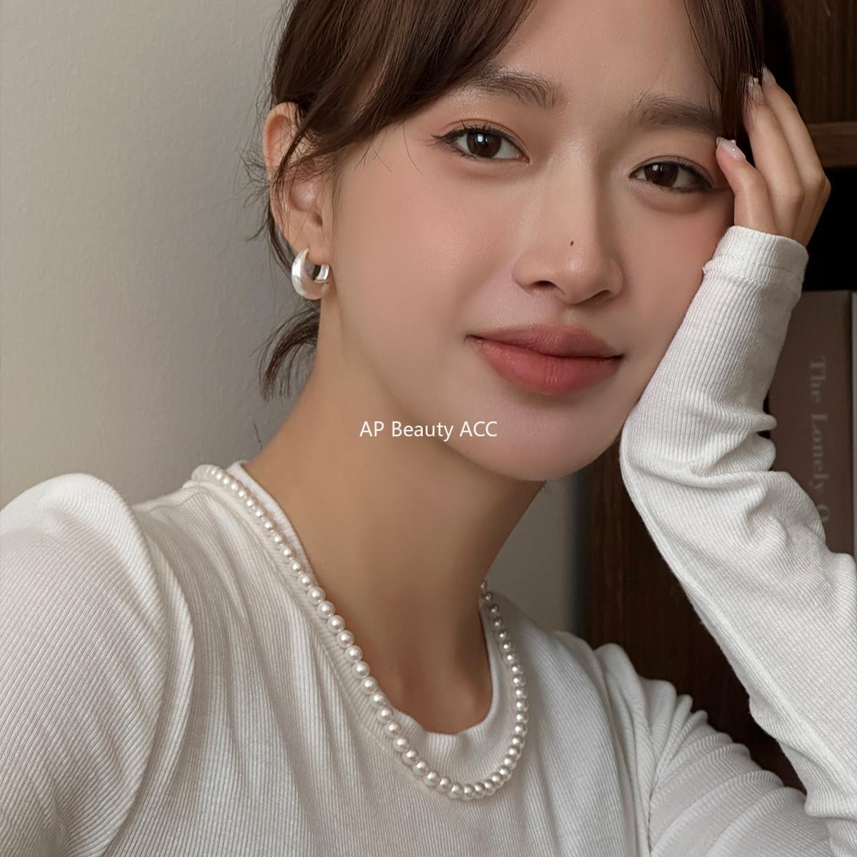A관 - 프렌치 골드 링형 은침 귀걸이 [EH-2476] 24.12-2