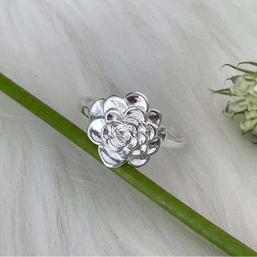 A관 - 925 실버 빅 플라워 모양 오픈형 반지 [JZ-0711] 25.09-4