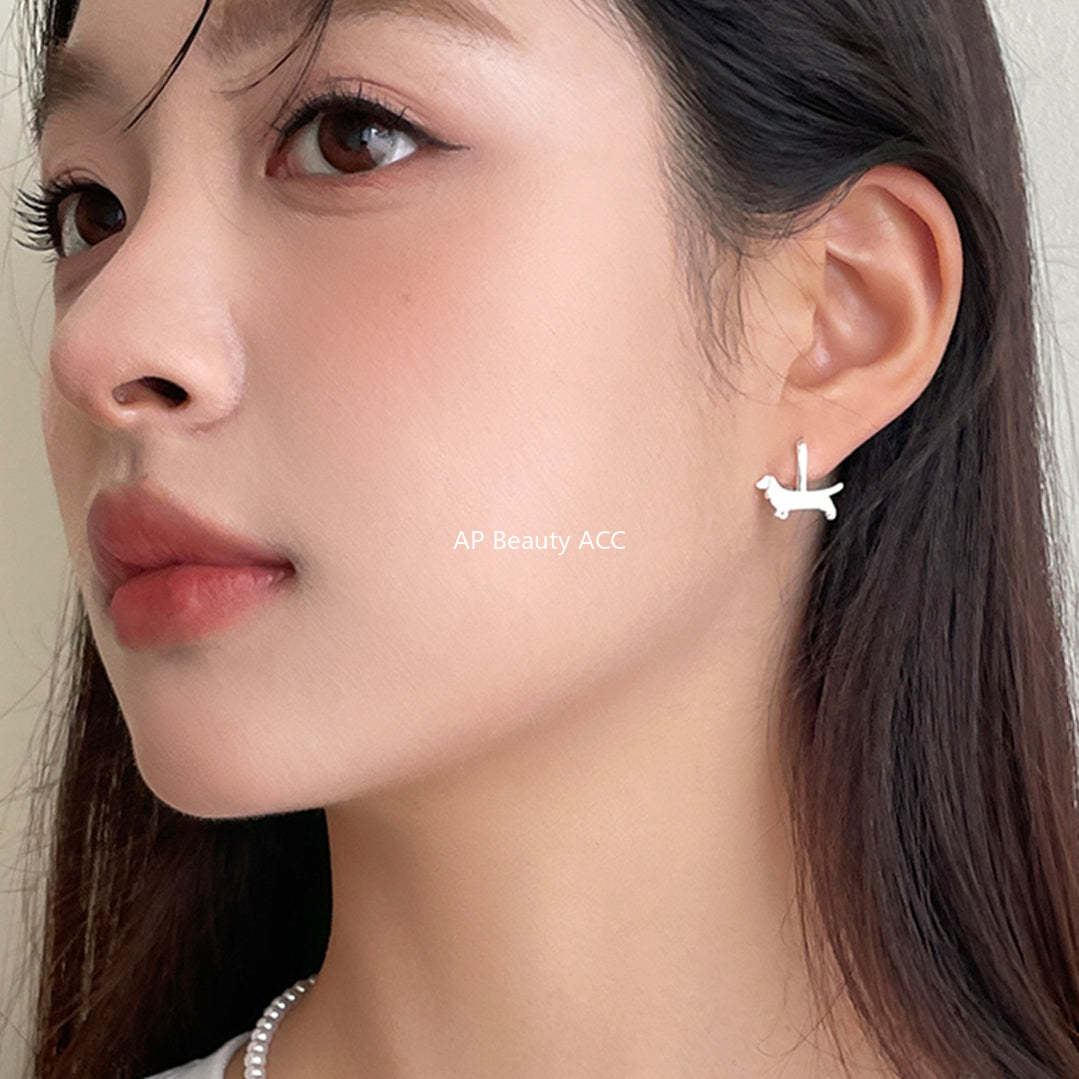 A관 - 925 은침 강아지 독특한 디자인 귀걸이 [EH-2996] 24.06-3