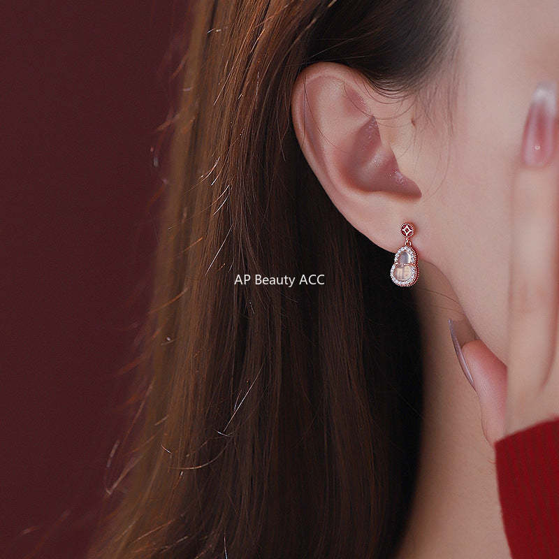 B관 - 925 실버 호리병 모양 옥수 목걸이 귀걸이 팔찌 반지 [YC2961N_1 YC7320E_1] 24.11-4
