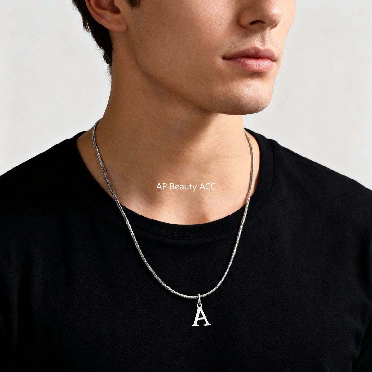 G관 - 스네이크 체인 알파벳 스테인리스 목걸이 [NC-1315] 25.11-3