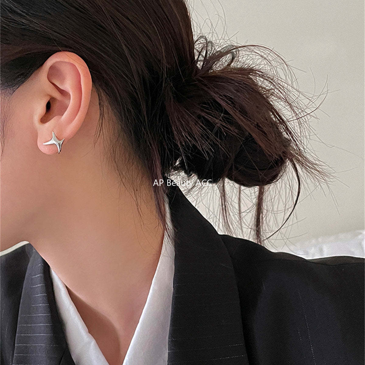 A관 - 기하학 불규칙 디자인 925 은침 귀걸이 [EH-3804] 25.09-1