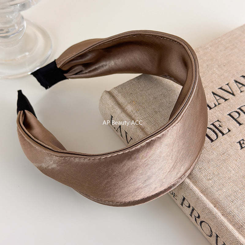 E관 - 새틴 패브릭 와이드 머리띠 [27515] 25.09-4