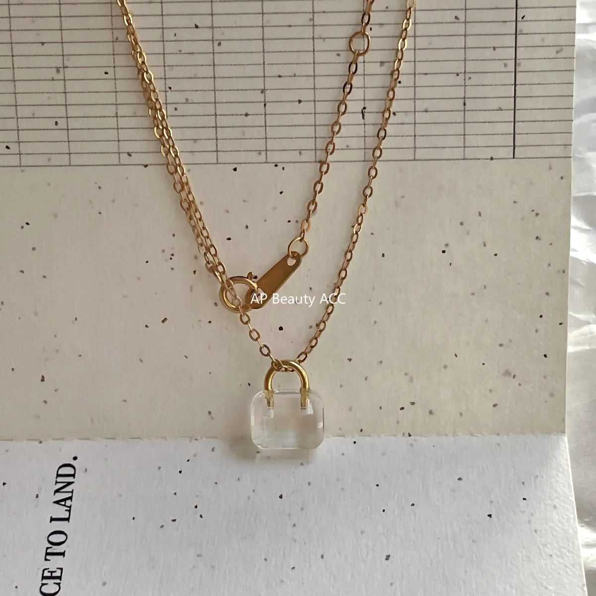 F관 - 925 실버 자물쇠 모양 펜던트 목걸이 [B1386] 25.11-4