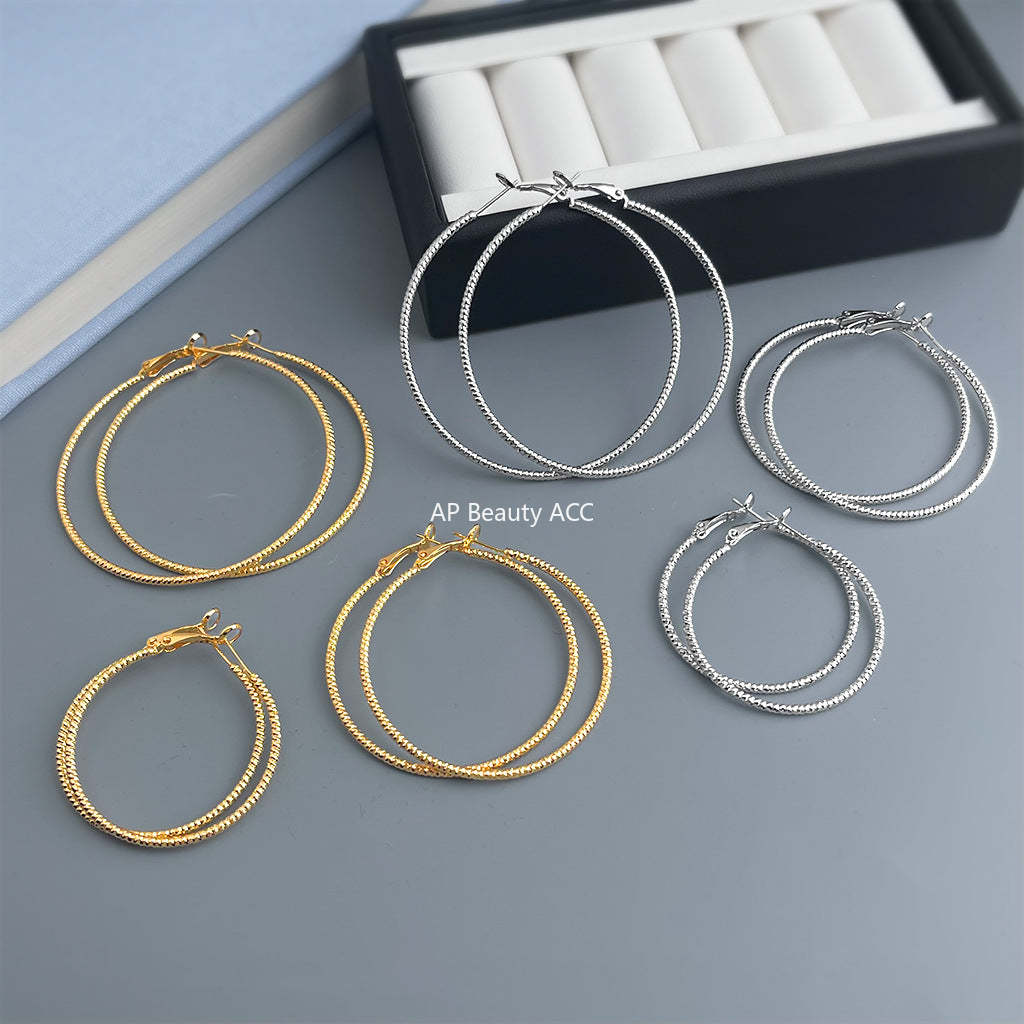 C관 - 대형 후프 링 925 은침 귀걸이 [7165-7172] 25.11-4