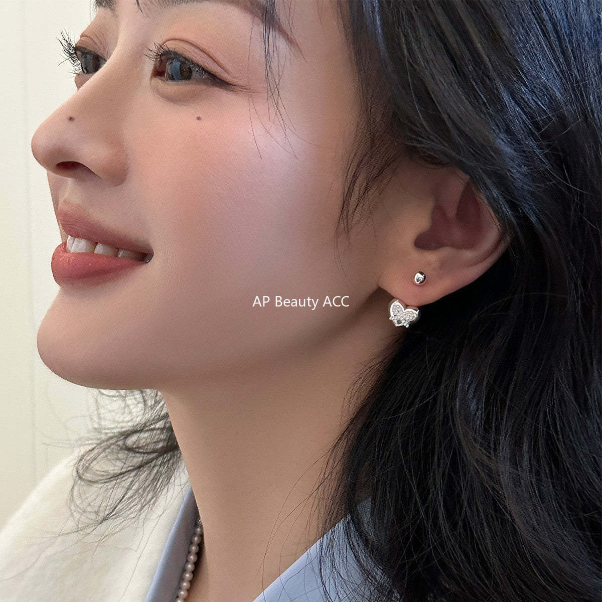 A관 - 925 은침 하트 리본 귀걸이 [EH-3572] 25.05-2