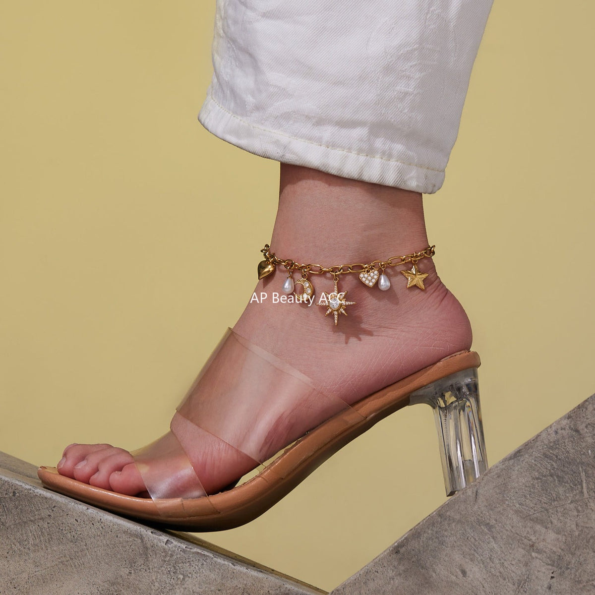 D관 - 스테인리스 스틸 별 달 하트 큐빅 진주 목걸이 팔찌 [TXP413] 25.10-1