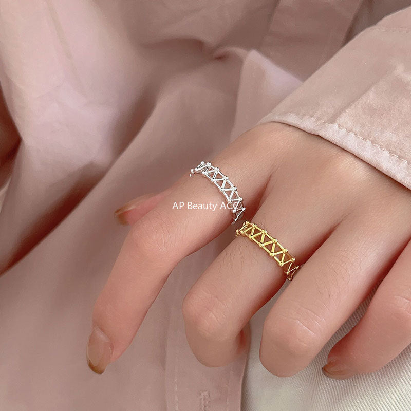 F관 - 925 실버 트러스트 디자인 오픈형 반지 [J1425] 25.10-1