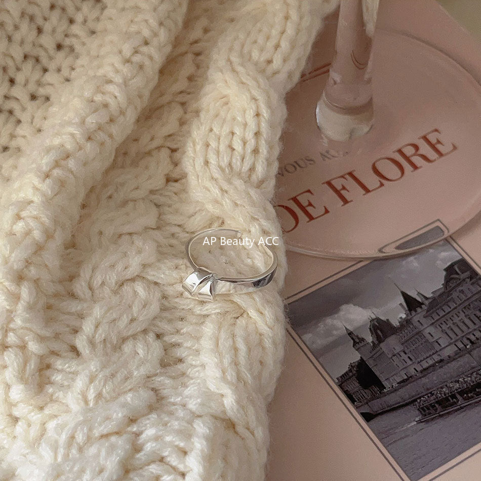 F관 - 925 실버 매듭 디자인 오픈형 반지 [J1924] 25.10-3