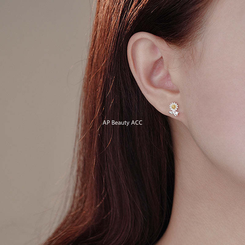 B관 - 999 실버 해바라기 디자인 팔찌 귀걸이 목걸이 [YC4572SL_1 YC3104N_1 YC2722E_1] 25.02-1