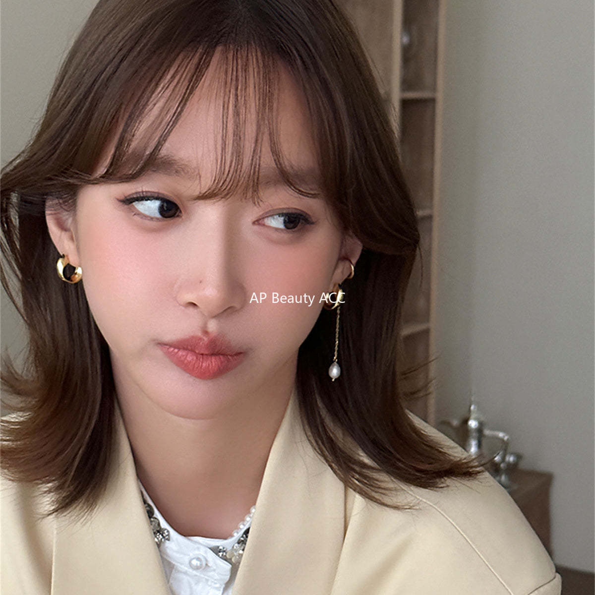 A관 - 925 은침 비틀린 C형 귀걸이 [EH-3713] 25.07-3
