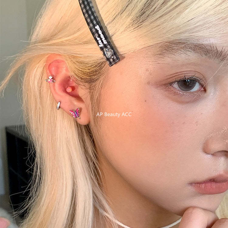 A관 - 925 은침 나비 디자인 피어싱 귀걸이 [EH-4126] 25.10-5