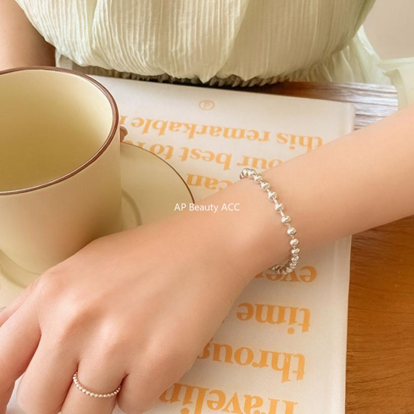 F관 - 925 실버 3가지 사이즈 라운드 비즈 팔찌 [A325] 25.11-2