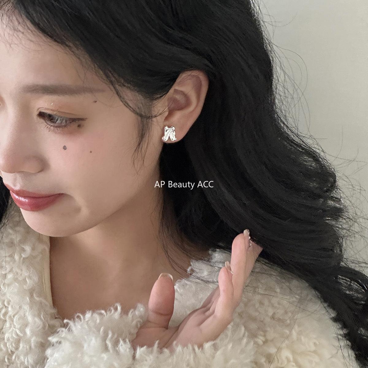 A관 - 925 은침 발레 슈즈 리본 귀걸이 [EH-2726] 24.03-2