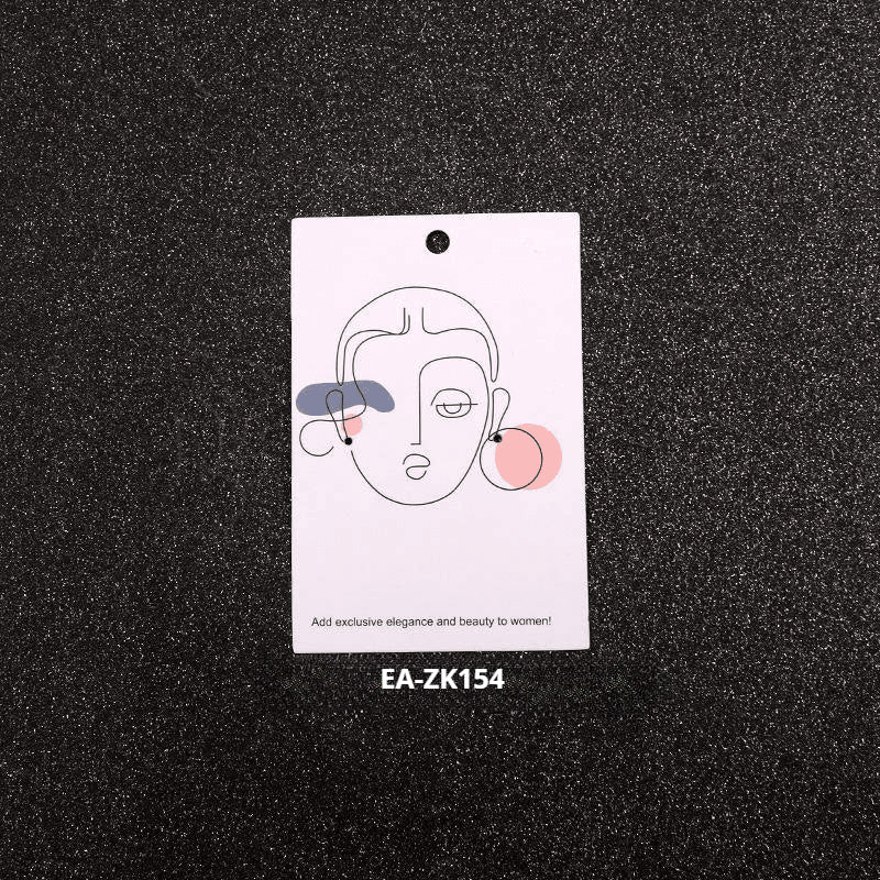 액세서리 부자재 - [6x9cm] 목걸이 귀걸이 포장지 200장 얼굴 그림 두꺼운 코팅지 OPP 별도구매 [GF03]