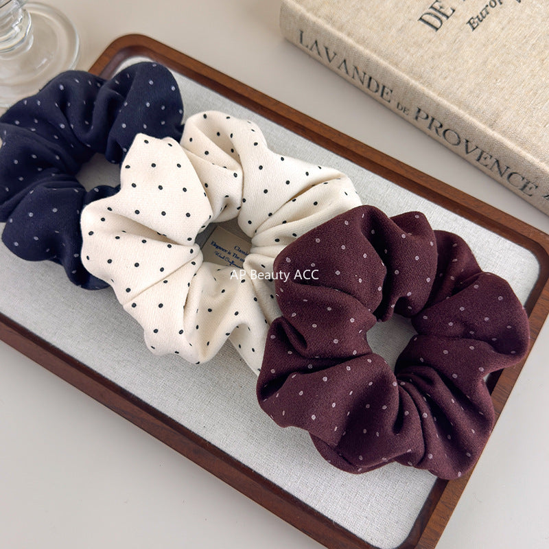 E관 - 부드러운 도트 패브릭 곱창 헤어밴드 [27581] 25.10-3