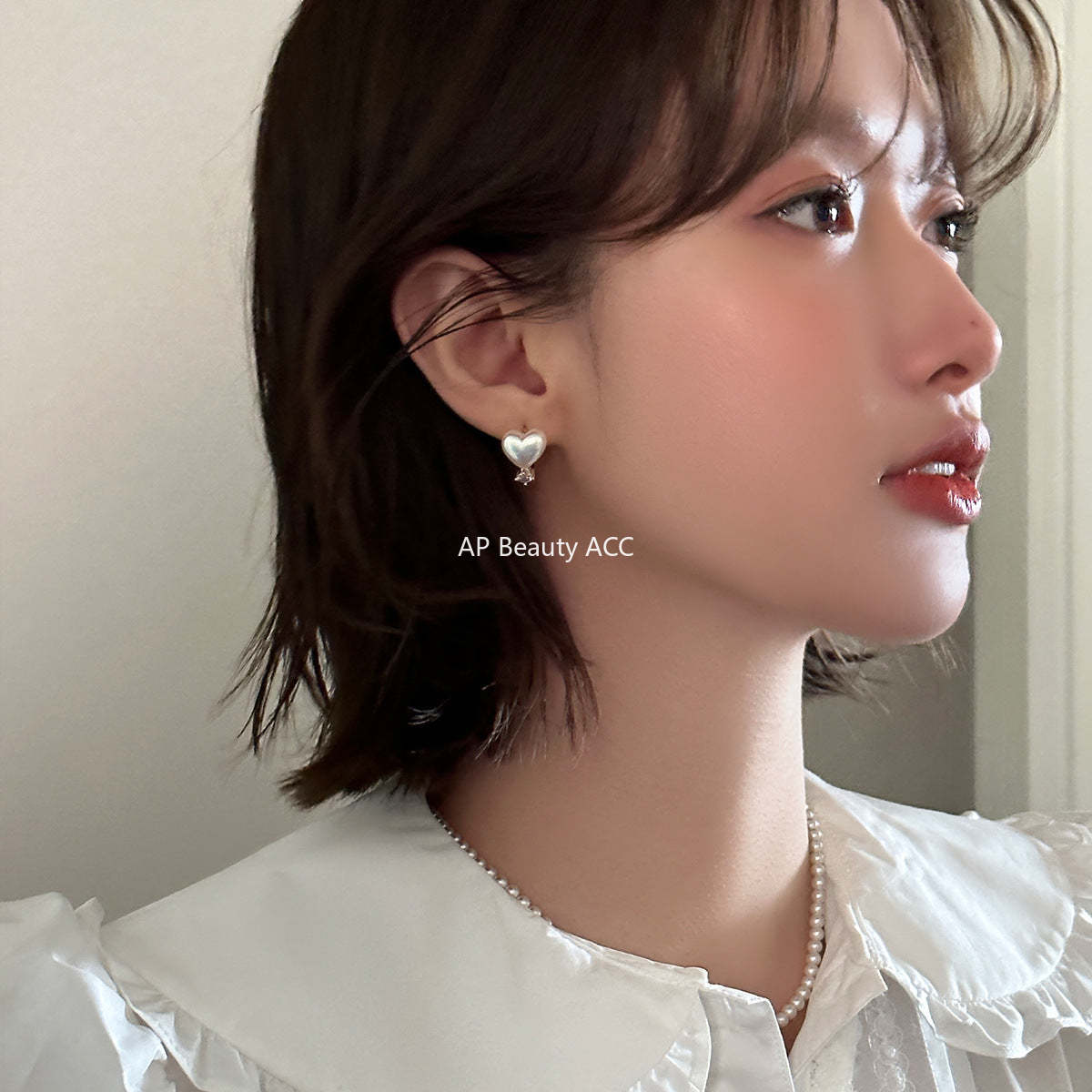 A관 - 925 은침 하트 진주 귀걸이 [EH-3866] 25.07-3