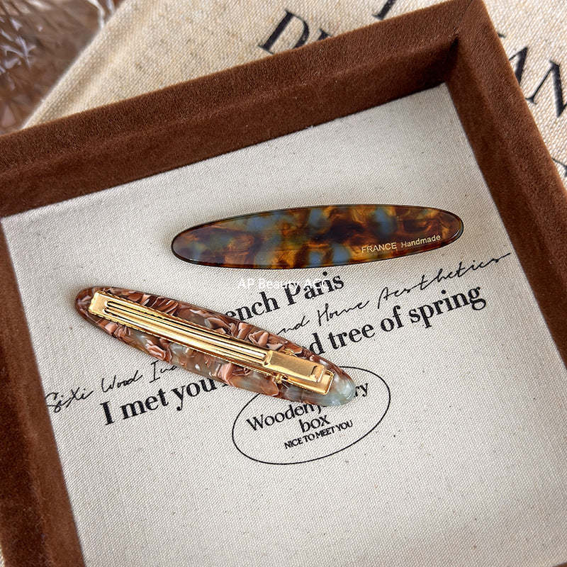 E관 - 아세테이트 타원형 헤어핀 [24170] 25.09-4