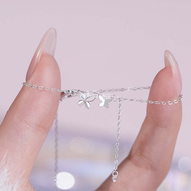 B관 - 925 실버 나비 디자인 체인 드롭 팔찌 [YC5115SL_1] 25.10-5