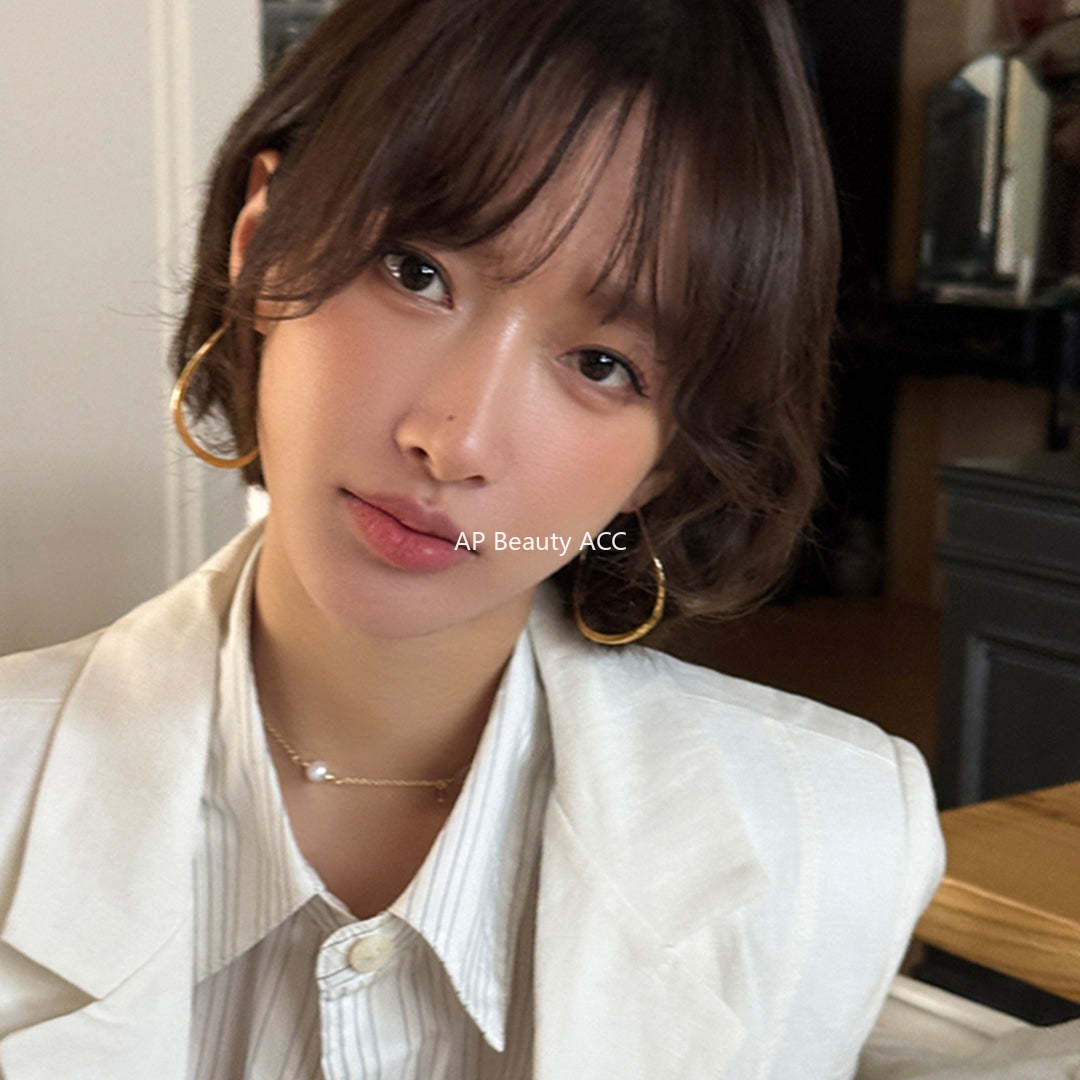 A관 - 925 은침 심플 대형 링 귀걸이 [EH-3968] 25.10-2