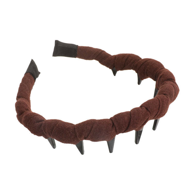 E관 - 소프트 벨벳 패브릭 꼬임 디자인 머리띠 [27499] 25.09-4