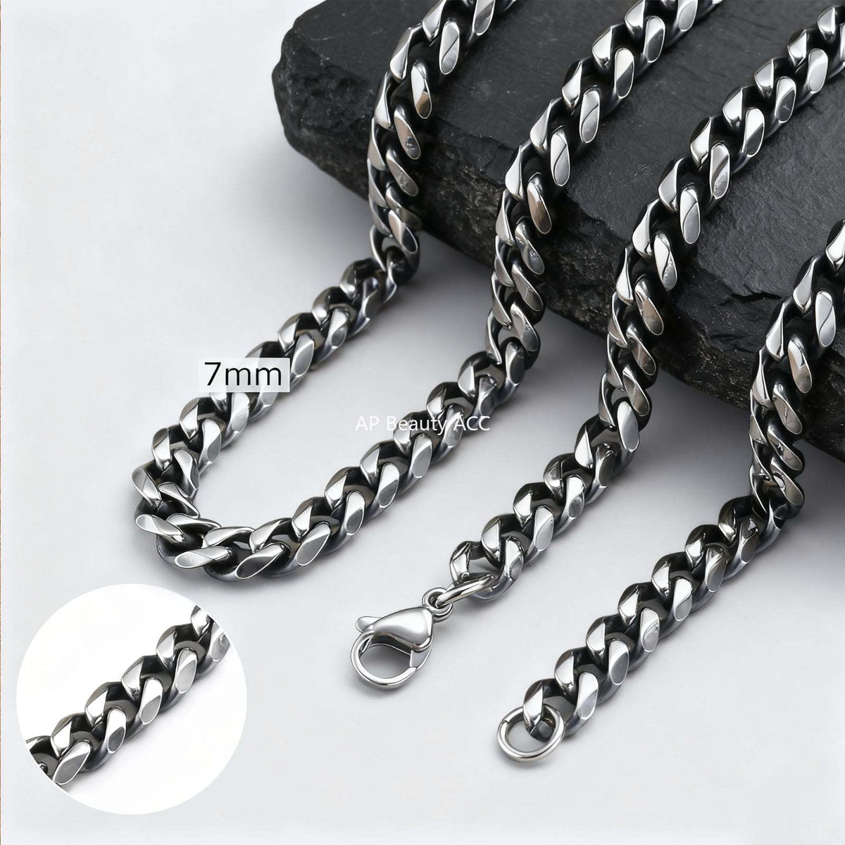 G관 - 스테인리스 스틸 볼드 빈티지 체인 목걸이 [NC-529] 25.10-5