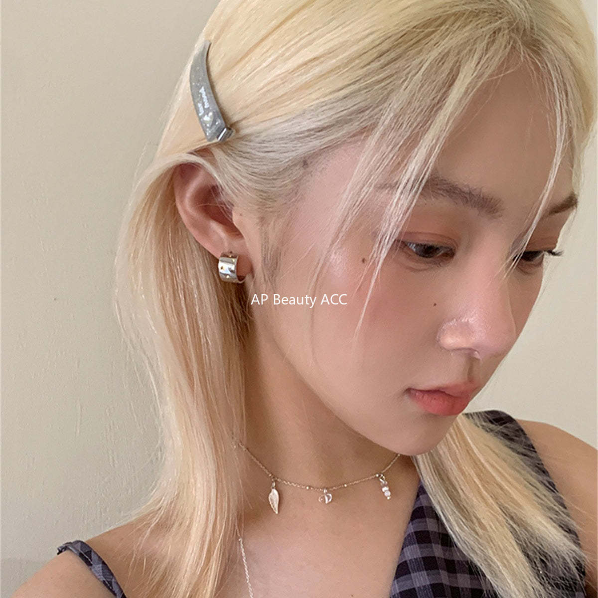 A관 - 925 은침 투톤 별 와이드 링 귀걸이 [EH-4166] 25.10-2