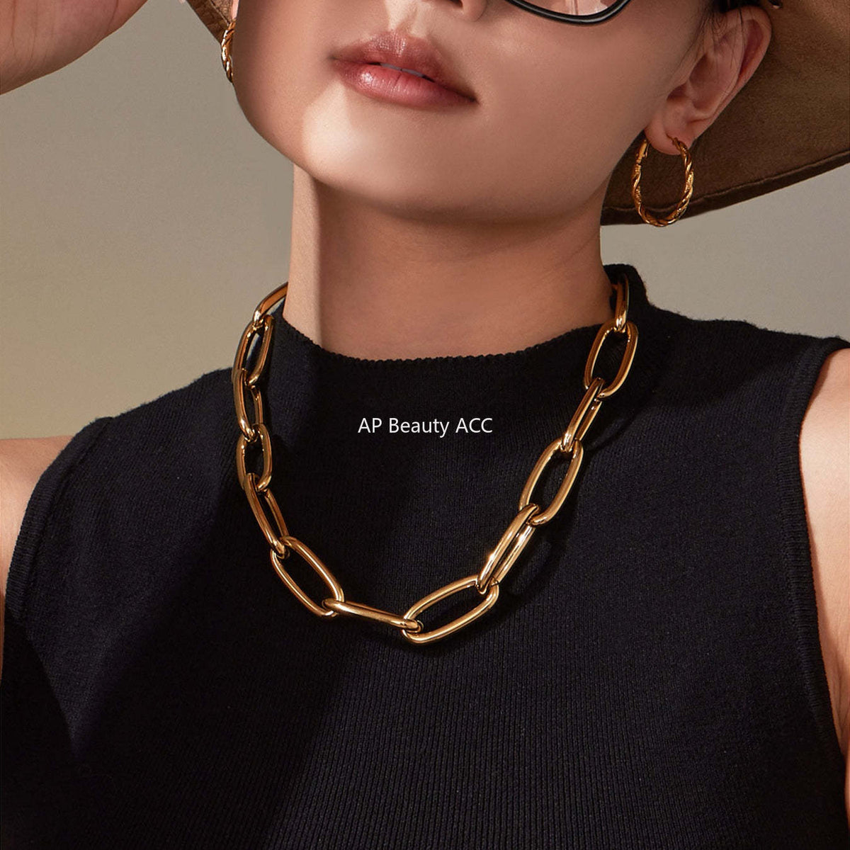 D관 - 체인 디자인 스테인리스 스틸 목걸이 팔찌 [TXP468-TXE468] 25.11-3