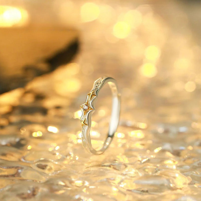 B관 - 999 실버 사각별 디자인 커플 반지 [YC3552R_1] 25.10-3