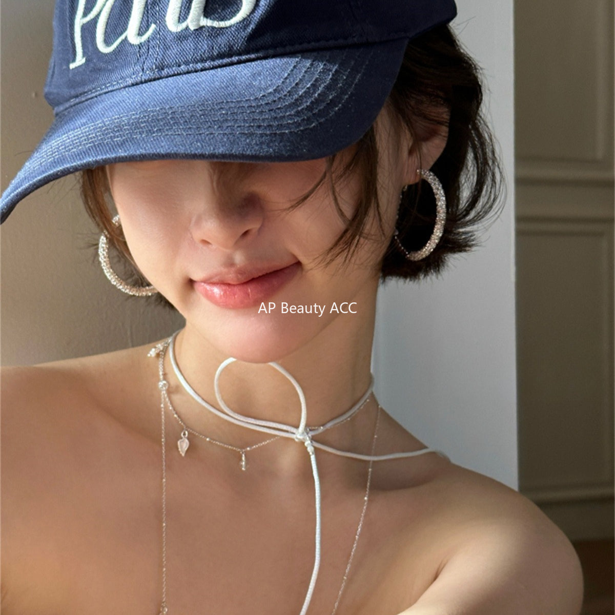 A관 - 블링블링 큐빅 빅 원형 귀걸이 [EH-4003] 25.10-1