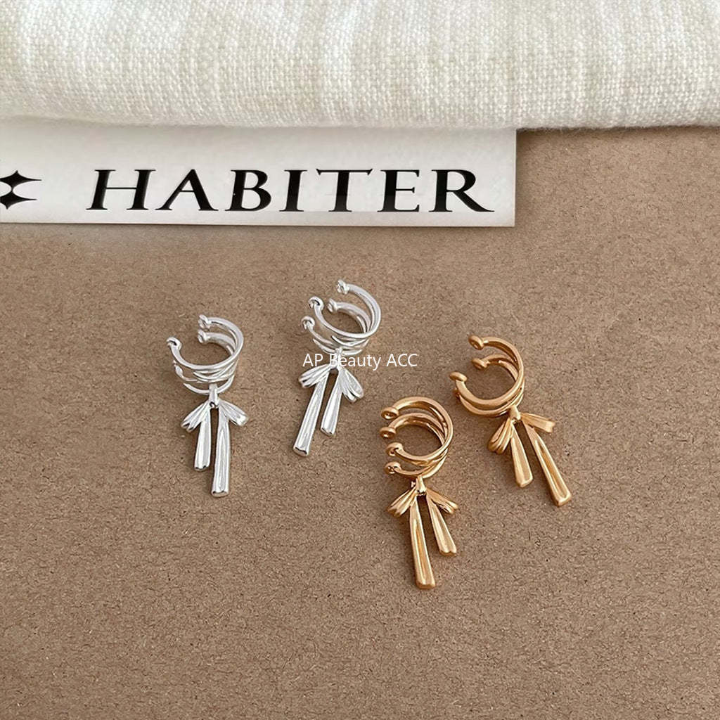 C관 - 리본 무광 도금 이어커프 귀걸이 [4083-4084] 24.05-4