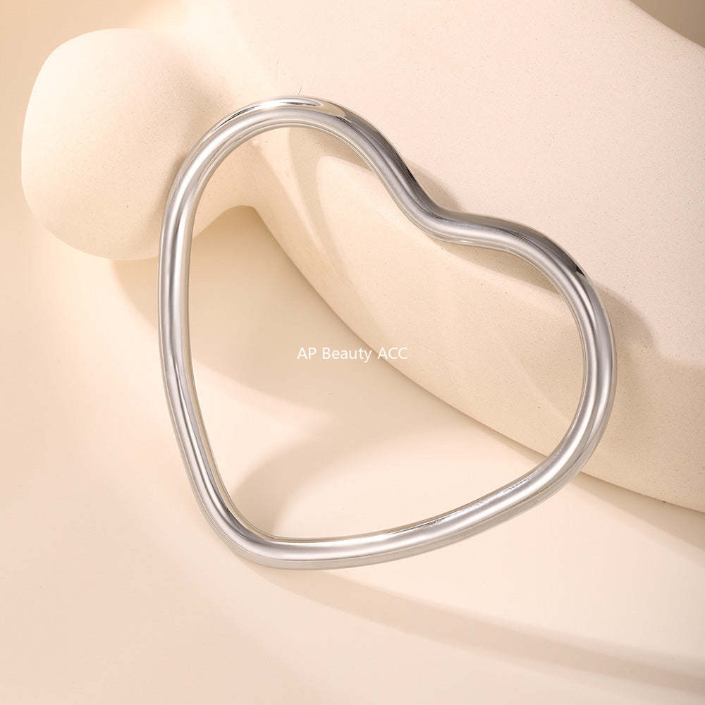 D관 - 하트 모양 18K 도금 스테인리스 스틸 팔찌 [Z393] 25.02-2