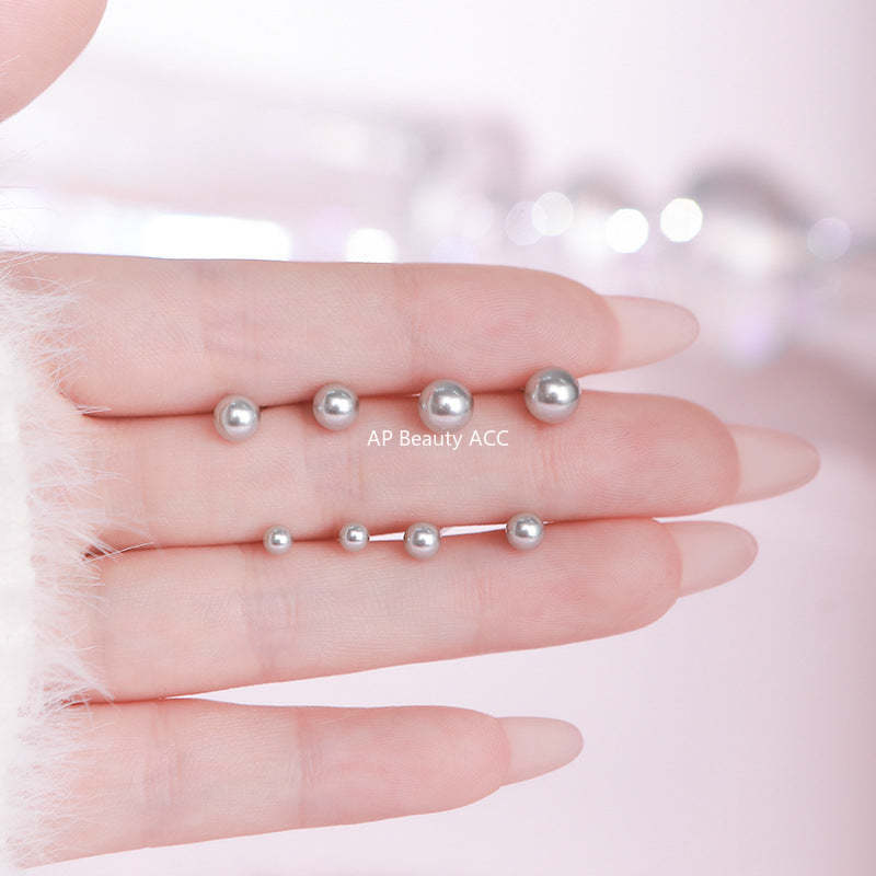 B관 - 999 실버 심플 진주 스터드 귀걸이 [YC7165E] 25.10-4