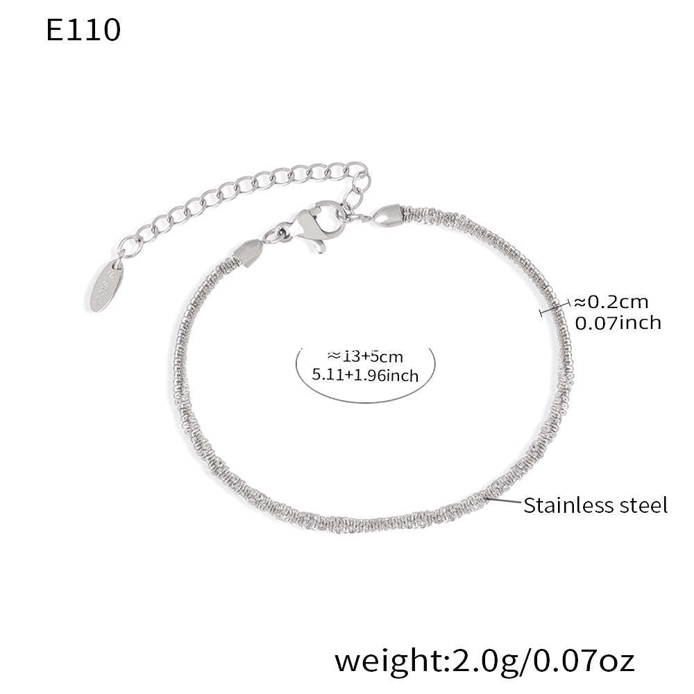 D관 - 스파클 체인 18K 도금 스테인리스 스틸 목걸이 팔찌 [P552] 25.12-2