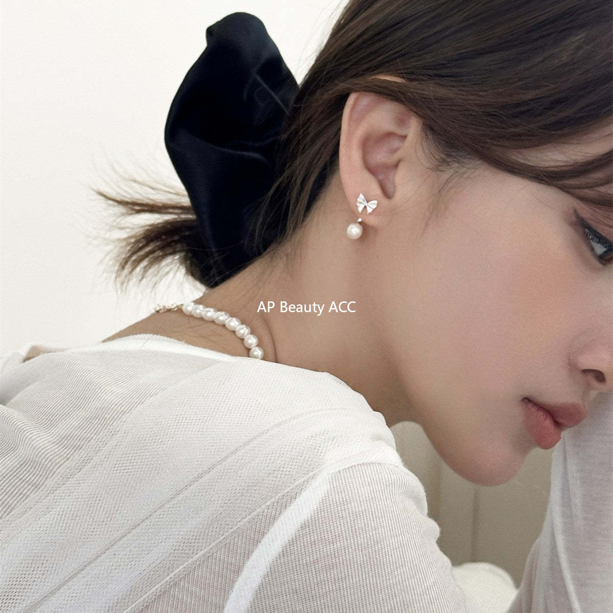 A관 - 925 은침 리본 진주 귀걸이 [EH-3727] 25.06-4