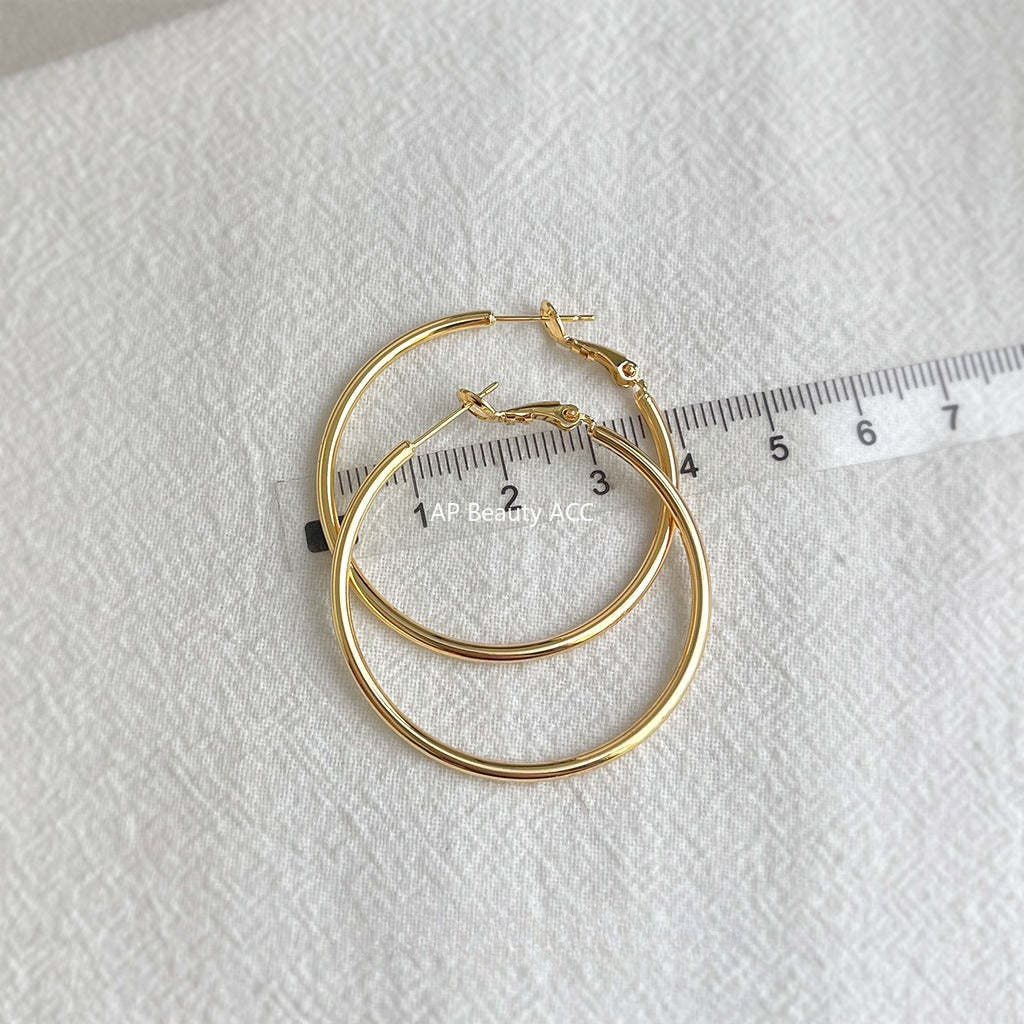 C관 - 와이드 원형 디자인 925 은침 링 귀걸이 [7120-7131] 25.11-3