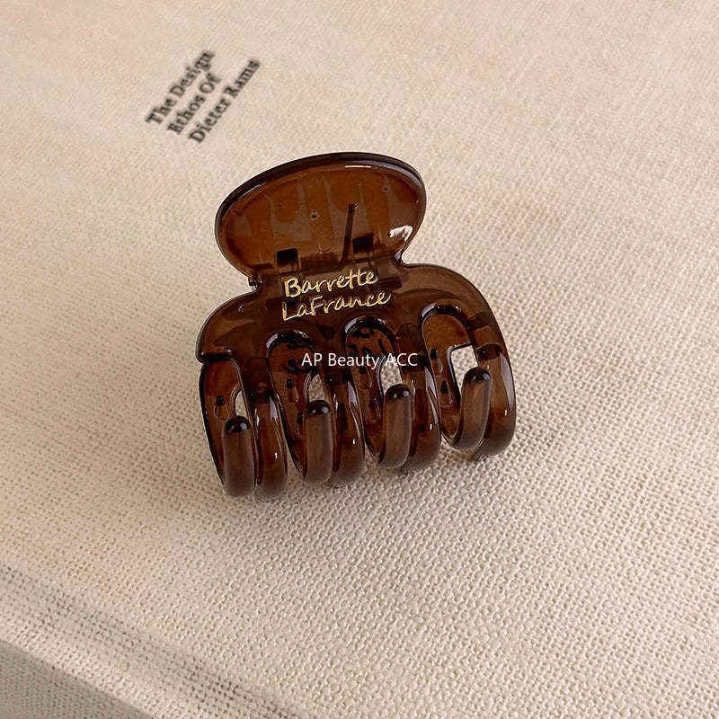 E관 - 골드 레터링 투명 사각형 집게핀 [27491] 25.09-4