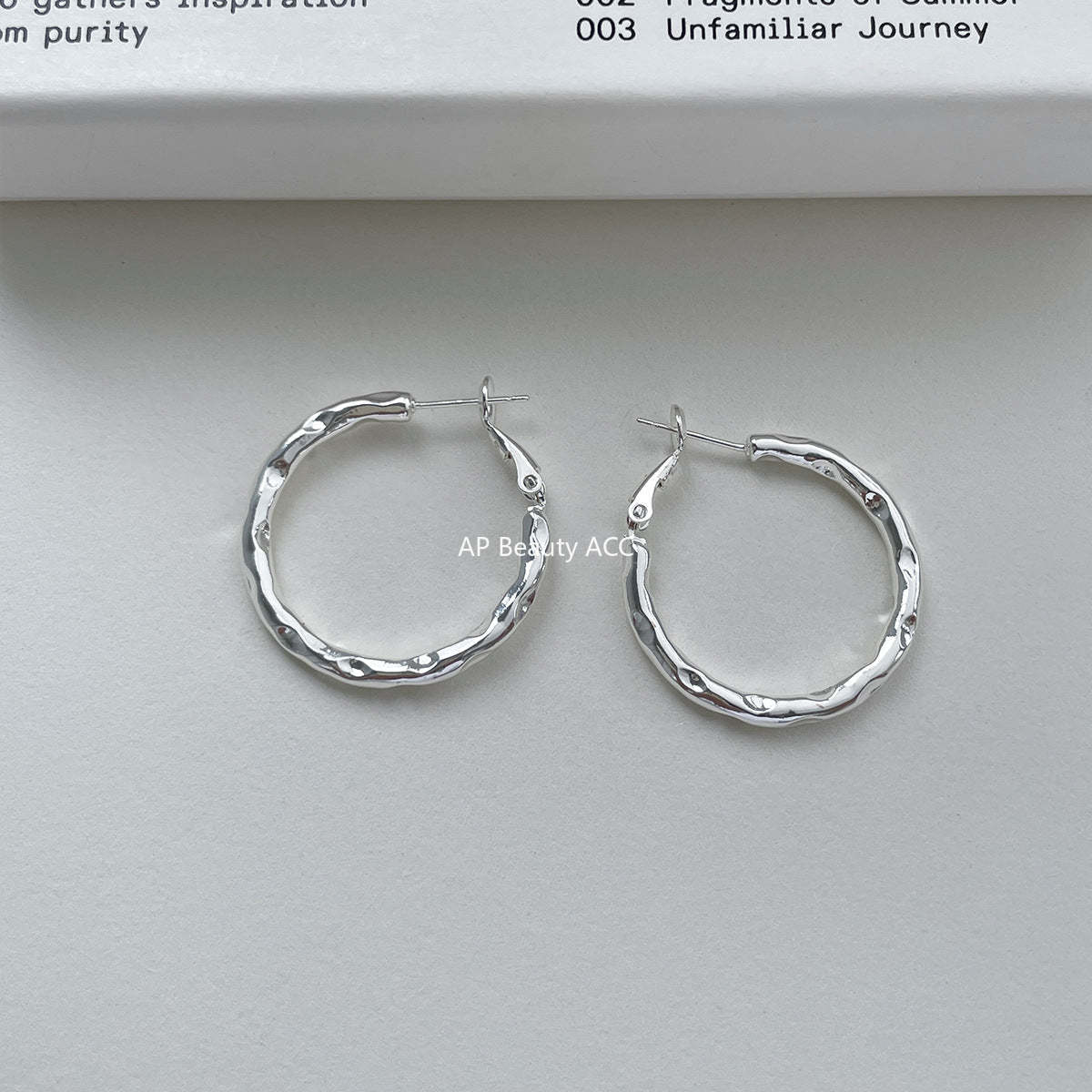 A관 - 925 은침 비정형 심플 링 귀걸이 [EH-4122] 25.12-2