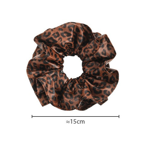E관 - 호피 패턴 가죽 곱창 헤어밴드 [27657] 25.11-2