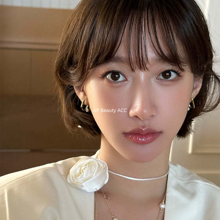 A관 - 925 은침 라인 곡선 디자인 큐빅 귀걸이 [EH-4049] 25.10-5