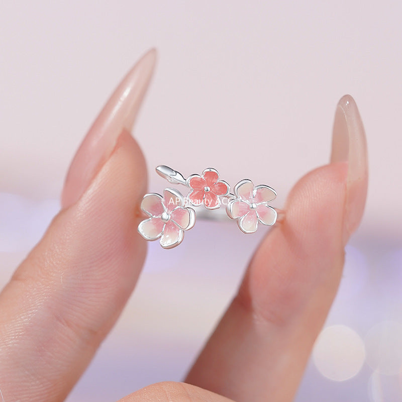 B관 - 999 실버 플라워 디자인 오픈형 반지 [YC3658R_1 YC4535R_1] 25.11-2